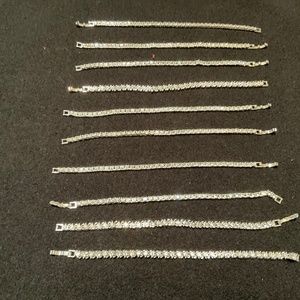 All 10  rhinestone bracelets lot, Great resale